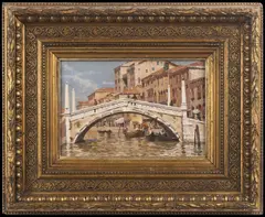 Jaroslav Špillar, Venice, 1892, Oil on paperboard and wood panel