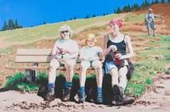Georg Dienz, "Bichlalm", 2005, Acryl auf Leinwand