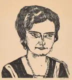 Max Beckmann, Bildnis Frau H.M. (Naila), 1923, Holzschnitt auf Japan