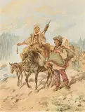 Juliusz Kossak, Reisende im Gebirge