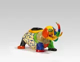 Elefant by Niki de Saint Phalle, 1986, Polyesterharz, bemalt und glasierte Terrakotta, sold Nov 2022