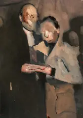 Ohne Titel by Nicola Samorì, 2010, Öl auf Hartholzplatte, sold Nov 2022