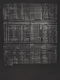 Heinz Mack, Kleine Mathematik - Spiegelstruktur, 1972, Serigrafie auf leichtem Karton