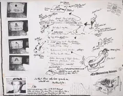 The Bananatrap Dinner by Daniel Spoerri, 1970, Offset und Fotografie, collagiert auf leichtem Karton, sold Nov 2022