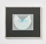 Heinz Mack, Lichtstern, 1975, Farbserigrafie auf Folie über Silberprägung auf grauem Karton