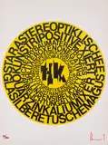 Ferdinand Kriwet, Ohne Titel, Farbserigrafie auf Transparentfolie