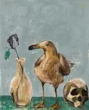 Markus Lüpertz, Ohne Titel (Möwe), Öl auf Leinwand