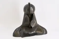 Rainer Kriester, Portrait des Arch. Boullée III, 1974, Bronze, braun patiniert