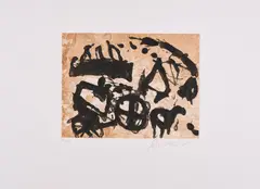 Emil Schumacher, Tortura (Aus: Künstler gegen die Folter), 1993, Farbradierung auf Bütten