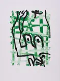 Georg Baselitz, Ohne Titel, 1993, Farblithografie auf BFK RIVES (Wasserzeichen)