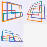 Dóra Maurer, Konvolut von 3 Serigrafien, 1998, Jeweils: Farbserigrafie auf leichtem Karton