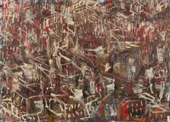 Thomas Hartmann, "Von Stadt zu Stadt - Berlin Mitte", 1990, Öl auf Leinwand