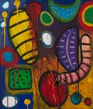 Alan Davie, Ohne Titel, 1968, Öl auf Sperrholz