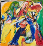 Hans Matthäus Bachmayer, Seelenfrösche, 1977, Öl auf Leinwand