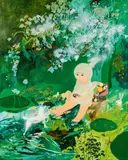 Tomoko Nagai, "After a wink", 2009, Mischtechnik auf Leinwand