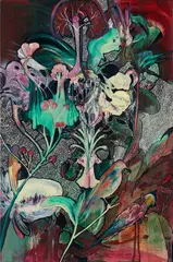 Anna Genger, "The fright of delight", 2010, Mischtechnik auf Leinwand