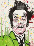 Alec Monopoly, Jack Nicholson in Grün, 2011, Mischtechnik auf Leinwand