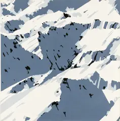 Schweizer Alpen I (B1) by Gerhard Richter, 1969, Farbserigrafie auf leichtem Karton, sold Jun 2023