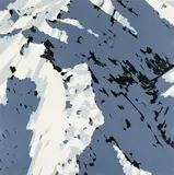 Gerhard Richter, Schweizer Alpen I (A2), 1969, Farbserigrafie auf weißem Halbkarton