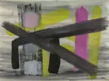 Fritz Winter, Ohne Titel, 1955, Öl auf Karton auf Leinwand kaschiert