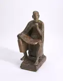 Albertus Magnus (Modell I) by Gerhard Marcks, 1955, Bronze, braun patiniert, sold Jan 2023