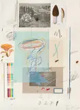 Cy Twombly, Natural History Part I, Mushrooms, No. VII, 1974, Farblithografie, Colotypie, Fotochromie sowie Collage (von Hand überarbeitet) auf Rives