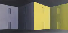 Thomas Huber, "Doppelbühne", 1995, Acryl auf Leinwand