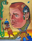 Milan Kunc, "Portrait H.J. Müller", 1984, Mischtechnik auf Leinwand