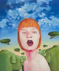 Jun Yin, Ohne Titel, 2000, Öl auf Leinwand