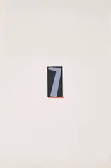 Aus: Heinz Gappmayr visuelle Gedichte by Blinky Palermo, 1972, Folienprägedruck auf Aquarellbütten, sold Jan 2023