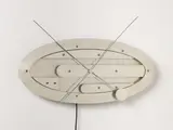 Heinz te Laake, Uhr, 1965, Metall und elektronisches Uhrwerk. Elektrifiziert