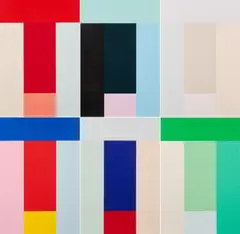 Imi Knoebel, Porträts, 1999, Jeweils: Farbserigrafie auf leichtem Karton
