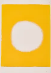 Rupprecht Geiger, Dunkleres gelb, 1965, Farbserigrafie auf Velin