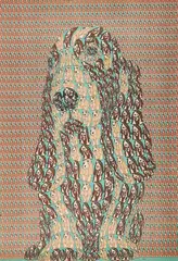Hushpuppy by Thomas Bayrle, 1971, Farbserigrafie auf leichtem Karton, sold Feb 2023