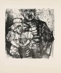 Seemann mit Kind by Otto Dix, 1961, Lithografie auf Velin, sold Oct 2023