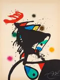 Le Prince au Chapeau de Fer by Joan Miró, 1975, Farblithografie auf Velin, sold Oct 2023