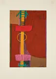 Max Ackermann, Spätsommer, 1973, Farbserigrafie auf Büttenkarton