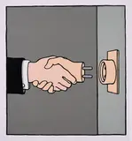 Robin Page, The Handshake, 1972, Farbserigrafie auf leichtem Karton