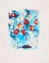 Richard Hamilton, Trichromatic Flowerpiece, 1972-74, Farblithografie auf Bütten