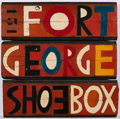 Viktor IV, Fort George Shoe Box, 1980, Mischtechnik auf Holz