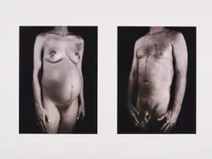 Zwei Akte by Chuck Close, 2001, Farboffset auf leichtem Karton, sold Mar 2023