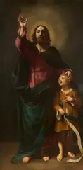 Giovan Franceso Gessi, Christus mit einem Kind, Um 1620, Öl auf Leinwand