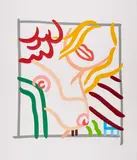 Tom Wesselmann, New Bedroom Blonde Doodle, 1991, Farbserigrafie auf leichtem Karton