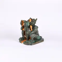 Jörg Immendorff, Alter Ego, 1995, 2-teilig. Jeweils: Bronze, von Hand grün patiniert und partiell poliert