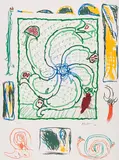 Pierre Alechinsky, Roue sans jante (Aus: Hommage à Picasso)