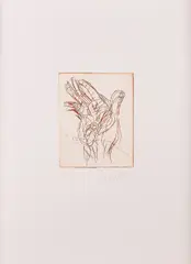 Ohne Titel by Georg Baselitz, 2001, Radierung auf Velin, sold Feb 2023