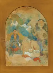Paul Gauguin, "Parau hanohano", Um 1894, Monotypie auf Papier