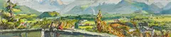 Christopher Lehmpfuhl, Bergpanorama (Salzburg), 2001, Öl auf Leinwand