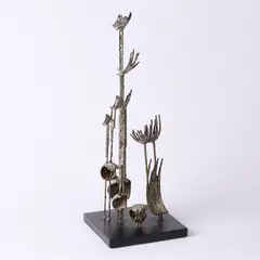 Brigitte und Martin Matschinsky-Denninghoff, Ohne Titel, 1962, Messing und Zinn. Mit Holzsockel, schwarz gestrichen