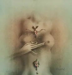 Paul Wunderlich, Schmuckstück, 1976, Farblithografie auf Bütten